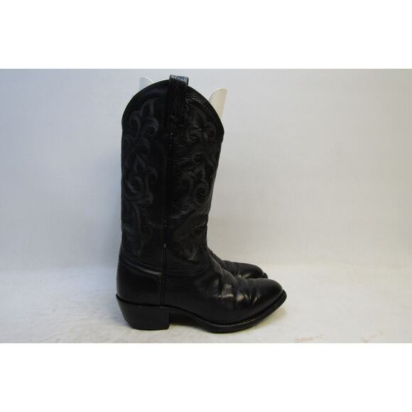 TONY LAMA Mens Size 8.5 EE Black Leather Cowboy Western Boots main image 10